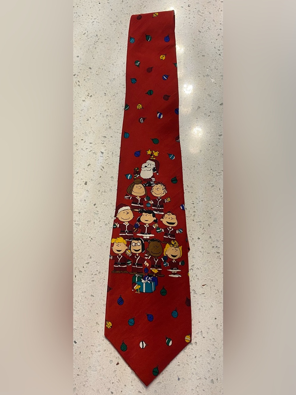 Peanuts vintage festive Christmas necktie silk OS
